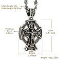 thumbnail image 4 of Orthodox Jesus Cross Necklace Jesus Crucifix 925K Sterling Silver Pendant Christian Necklace Decorative Gift, 4 of 7