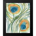 thumbnail image 2 of Dixon, Samuel 12x14 Black Modern Framed Museum Art Print Titled - Peacock Abstract II, 2 of 5