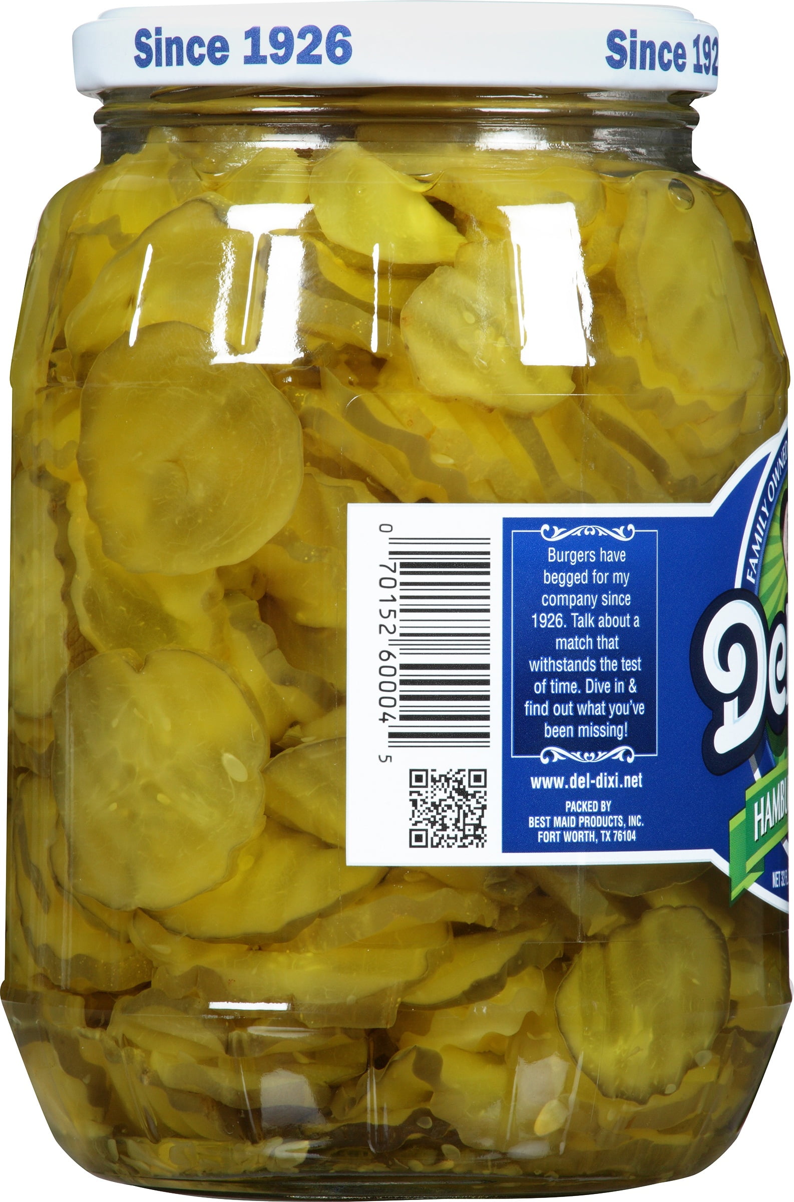 (3 pack) Del Dixi® Hamburger Slices Pickles 32 fl. oz. Jar