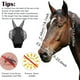 thumbnail image 4 of Máscara antimoscas para caballos con orejas: malla de nailon, diseño elástico; para protección solar equina y prevención de moscas; ligera y transpirable, 4 of 5