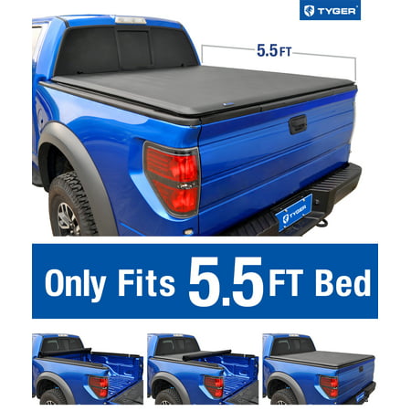Tyger Auto T1 Roll Up Truck Bed Tonneau Cover TG-BC1T9041 for 2014-2019 Toyota Tundra | Fleetside 5.5' Bed | For models with or without the Deckrail