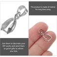 thumbnail image 6 of LEORX 50Pcs Metal Pinch Clip Clasp Bail for DIY Jewelry Making Plated Silver Lightweight Durable, 6 of 6