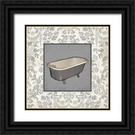 Villa Mlli 20x20 Black Ornate Wood Framed with Double Matting Museum Art Print Titled - Grey Bath