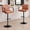 Terracotta, variant on Daluvenix Bar Stools Set of 2, PU Leather Adjustable Swivel Barstools,Hydraulic Counter Height Bar Chairs with Armrest Back for Kitchen Island,White