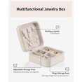 thumbnail image 3 of GOVVEP Portable Travel Jewelry Case, Girls Jewelry Box, Teen Girl Gifts Trendy Stuff birthday gifts for women , White, 3 of 10