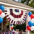 thumbnail image 5 of Miwamany Patriotic Pleated Fan Flag Banner,4th of July Decorations for Outdoor Porch & Railing, Red White & Blue Decor for 4th of July, Memorial Day, Independence Day Decorations, 5 of 6