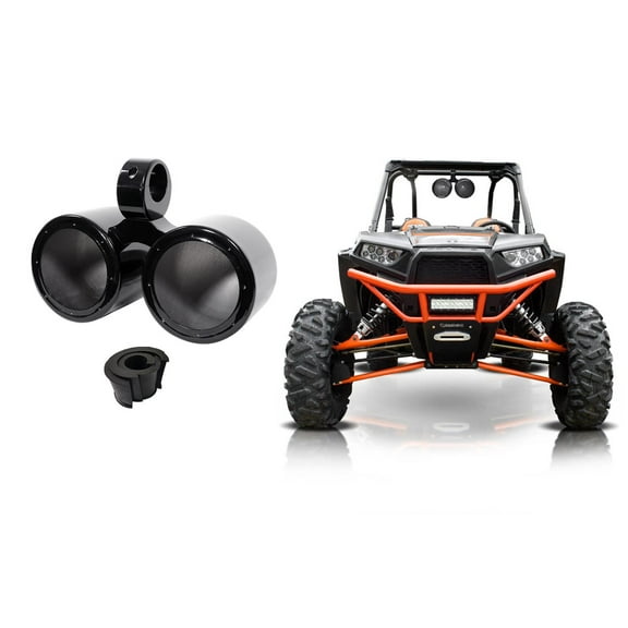 Rockville Dual 6.5 inch Wakeboard Tower Enclosure for Jeep /ATV/UTV/RZR/Cart