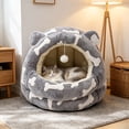 thumbnail image 5 of EBCUE Multi‑Size Enclosed Pet Cave Bed, Thick Warm All‑Season Cozy Hut, Calming Private Rest Nest for Kittens & Small Dogs Indoor Household Decor Halloween Christmas Pet Supplies, 5 of 6
