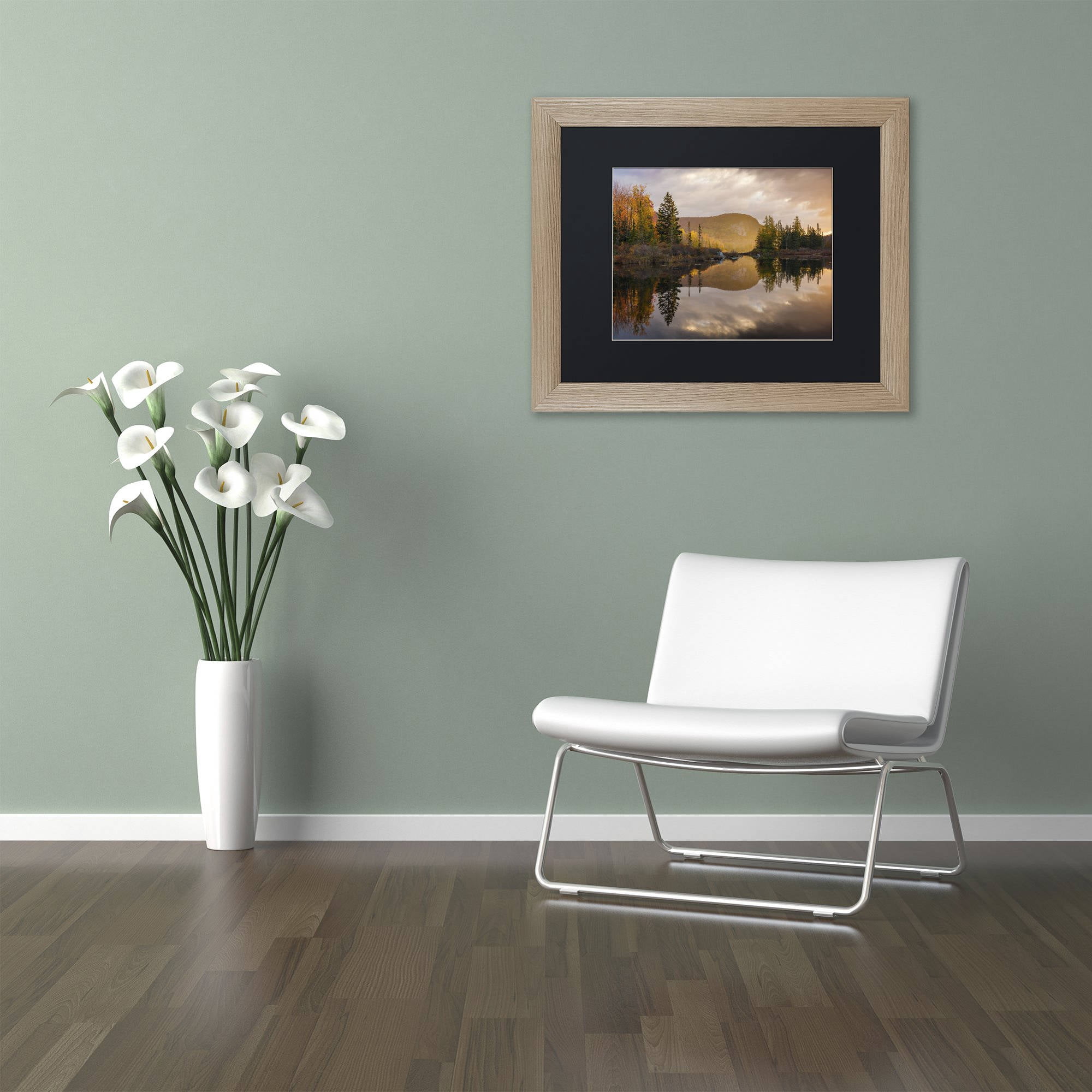 Trademark Fine Art "Mountain Light" Canvas Art by Michael Blanchette Photography Black Matte, Birch Frame