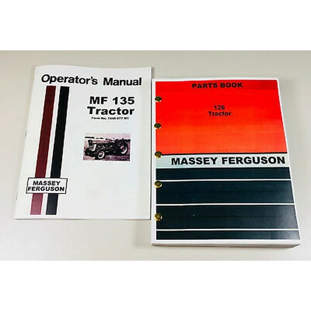 Massey Ferguson Mf 135 Tractor Operators Manual Parts Book Catalog Set 