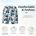 thumbnail image 5 of Balery Blue Excavator Mens Swim Trunks Swim Shorts for Men Quick Dry Inseam Beach Shorts with Compression Liner Pocket-Medium, 5 of 9