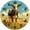 CowPPP-3, variant on Eveokoki Cow Standing By A River At Sunset Wall Clock 12 Inch Battery Operated Silent Non Ticking Rustic Wooden Clocks Home Decor for Kitchen, Living Room, Bedroom, Office