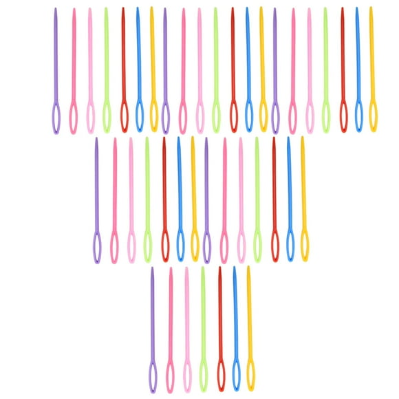 HONMEET 1000Pcs Sweater Knitting Needles Plastic Yarn Needles Assorted Colors Durable ABS Material