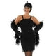 thumbnail image 2 of Disfraz Fun Shack Flapper Decades negro para mujer, talla XL, 2 of 4