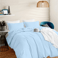 thumbnail image 2 of KOMFIT 800 Thread Count Duvet Cover set 100% Egyptian Cotton with Zipper Closure & Corner Ties 5 Pic Duvet Set Light Blue , Alaskan King (132x120), 2 of 5