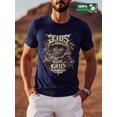 thumbnail image 2 of Whichone Men's 100% Cotton T-shirt Devil's Eye Print Stylish Daiyly Wear Sizes S-2XL, 2 of 2