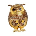 thumbnail image 3 of Kuntesetty Jewelry Trinket Box Owl Decor Artwork Elegant for Earrings Necklaces Dresser Brown, 3 of 9