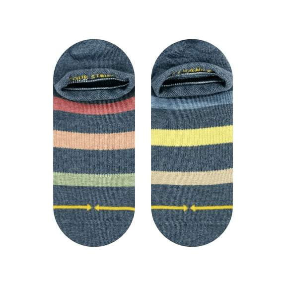 Rhythm Stripe Plant Dye No Show Socks