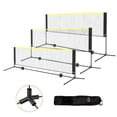 thumbnail image 1 of VEVOR Badminton Net, Height Adjustable Volleyball Net, 10ft Wide Foldable Pickleball Net, Portable Easy Setup Tennis Net Set with Poles, Stand and Carry Bag, for Kids Backyard Game Indoor Outdoor Use, 1 of 9