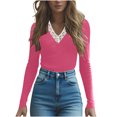 thumbnail image 3 of Ropa urbana para mujer,Blusa informal de poliéster con cuello en V y manga corta para mujer, ideal para usar en cualquier temporada, sopatenor, 3 of 9