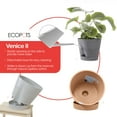 thumbnail image 4 of Ecopots Venice 2 Durable Modern Round Indoor/Outdoor Recycled Based Composite Flower Pot Planter w/ Water Reservoir, Pure White, 12", 4 of 4
