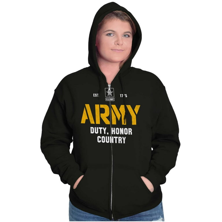 US Army Pride Military Style PT Zip Up Hoodie Men s Women s Brisco Brands 2X
