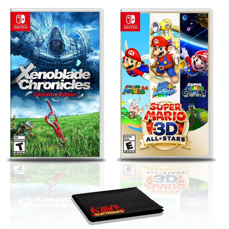Definitive Nintendo Game Switch with Edition Bundle Super 3D Xenoblade All-Stars Mario - Chronicles:
