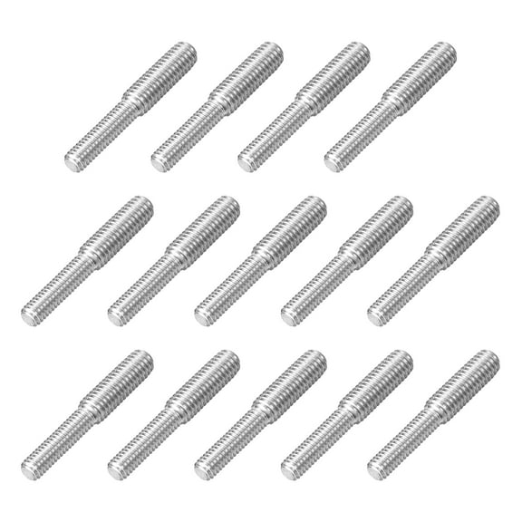 Uxcell 14Pack M4x15mm to M5x15mm Double End Threaded Stud 304 Stainless Steel Rods