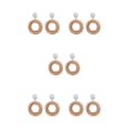 thumbnail image 3 of Pendientes Colgantes Ligeros Sonducket Hechos a Mano Aretes Tejidos Elegantes Champán Type2 NO2, 3 of 6