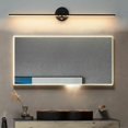 thumbnail image 3 of Aplique de baño con interruptor, 2 bombillas, 12 W, LED para espejo de baño de 73 cm, luz LED doble, brazo giratorio de 300° (negro 3000 K) | MOON, 3 of 5