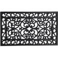 thumbnail image 2 of HomeRoots 555227 Rectangle 18 x 30 in. Black Rubber Scrollwork Outdoor Door Mat, 2 of 3