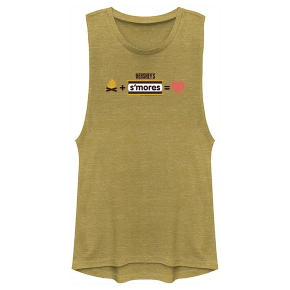 Junior's HERSHEY'S S'mores Equation Festival Muscle Graphic Tee Gold Heather Small
