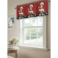 thumbnail image 6 of Chef Valances for Windows, Rod Pocket Kitchen Valance Curtains - Soft & Washable Small Window Treatment for Living Room,&nbsp;Bathroom, Buffalo Plaid Black Red , 42x12 Inch, 1 Panel, 6 of 9