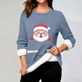 thumbnail image 2 of WEAIXIMIUNG Chandails en Molleton pour Femmes Sans Capuche Manches Longues Col Rond Poche Rembourré Pull Chaud, 2 of 5