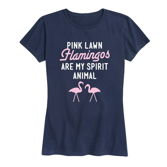 Instant Message - Lawn Flamingos Are My Spirit Animal - Women's Short Sleeve Graphic T-Shirt