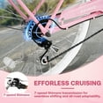 thumbnail image 4 of Gaonala 26 inch Beach Cruiser Bike for Women with Bicycle Saddles Adjustable Seat and Basket(Pink), 4 of 9