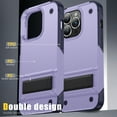 thumbnail image 5 of Designed for iPhone 13 Pro Case, with Hidden Kickstand Military Grade Drop Protection Dustproof Hybrid Hard PC Kickstand Phone Case Cover for Men Women for iPhone 13 Pro, Lightpurple, 5 of 7