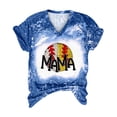 thumbnail image 5 of Fiudx Ropa de Mujer Camiseta Holgada Estampada con Cuello En V y Manga Corta para Mujer, 5 of 5