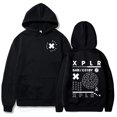 thumbnail image 1 of Sam & Colby Onward And Upward Hoodie Loose Hooded Sweatshirt Black, 1 of 2