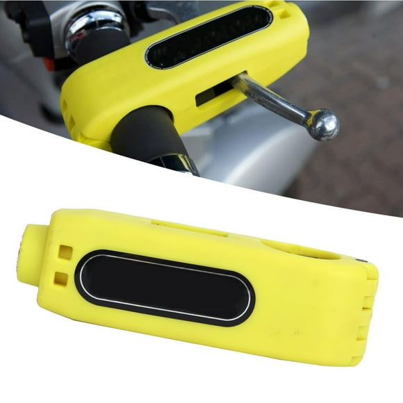 Bloqueo universal de palanca de freno de manillar de motocicleta, bloqueo de seguridad antirrobo de agarre del acelerador (amarillo)
