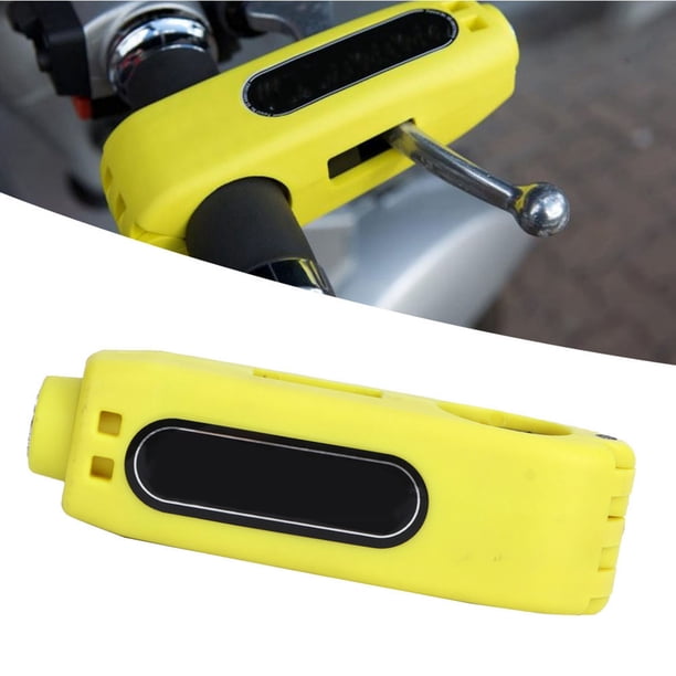 Bloqueo universal de palanca de freno de manillar de motocicleta, bloqueo de seguridad antirrobo de agarre del acelerador (amarillo)