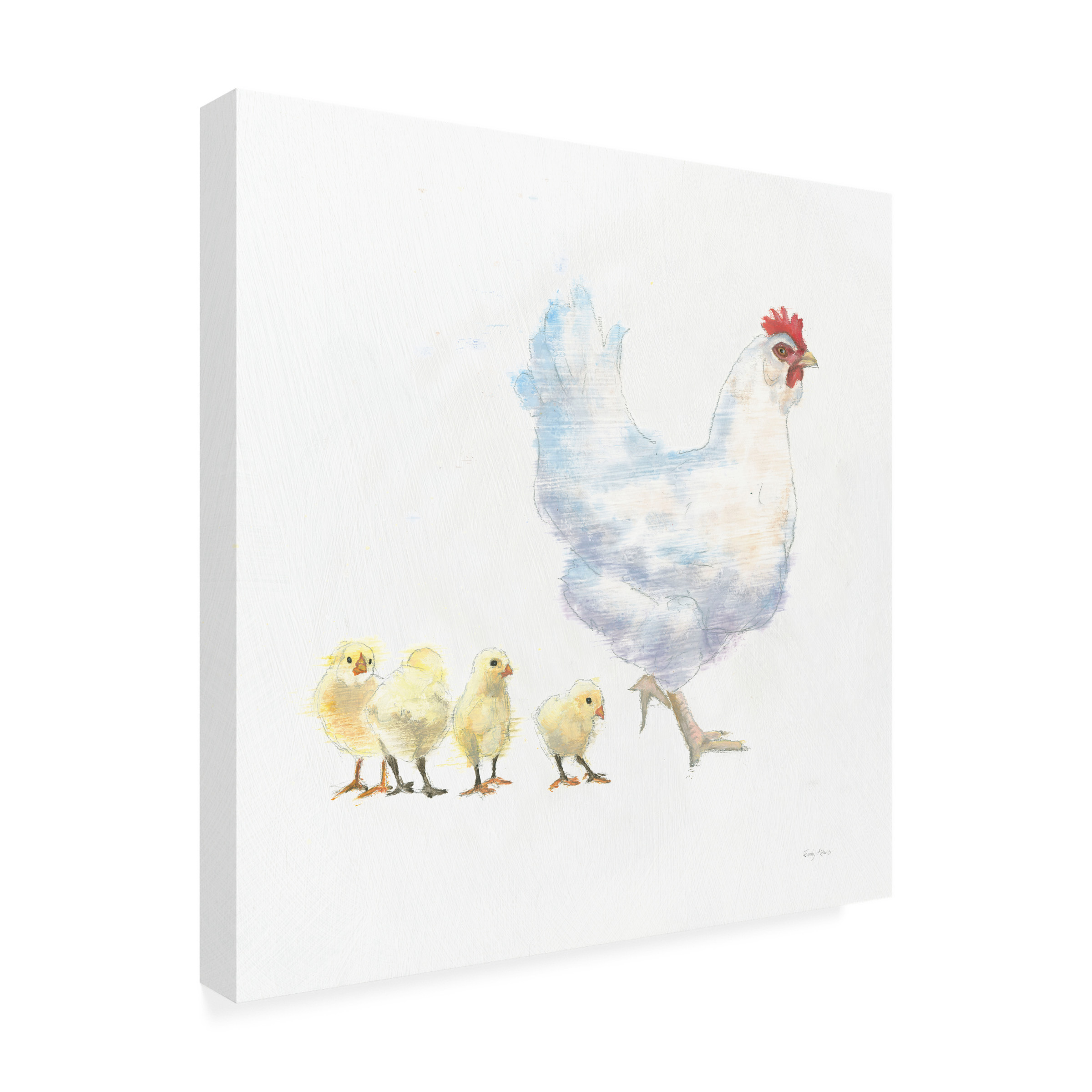 Emily Adams 'Hen and Chickens' Canvas Art