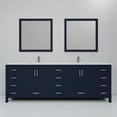 thumbnail image 4 of Jacques 84 in W Navy Blue Double Vanity, Cultured Marble Top, Faucet Set, & 34 in Mirror, 4 of 8