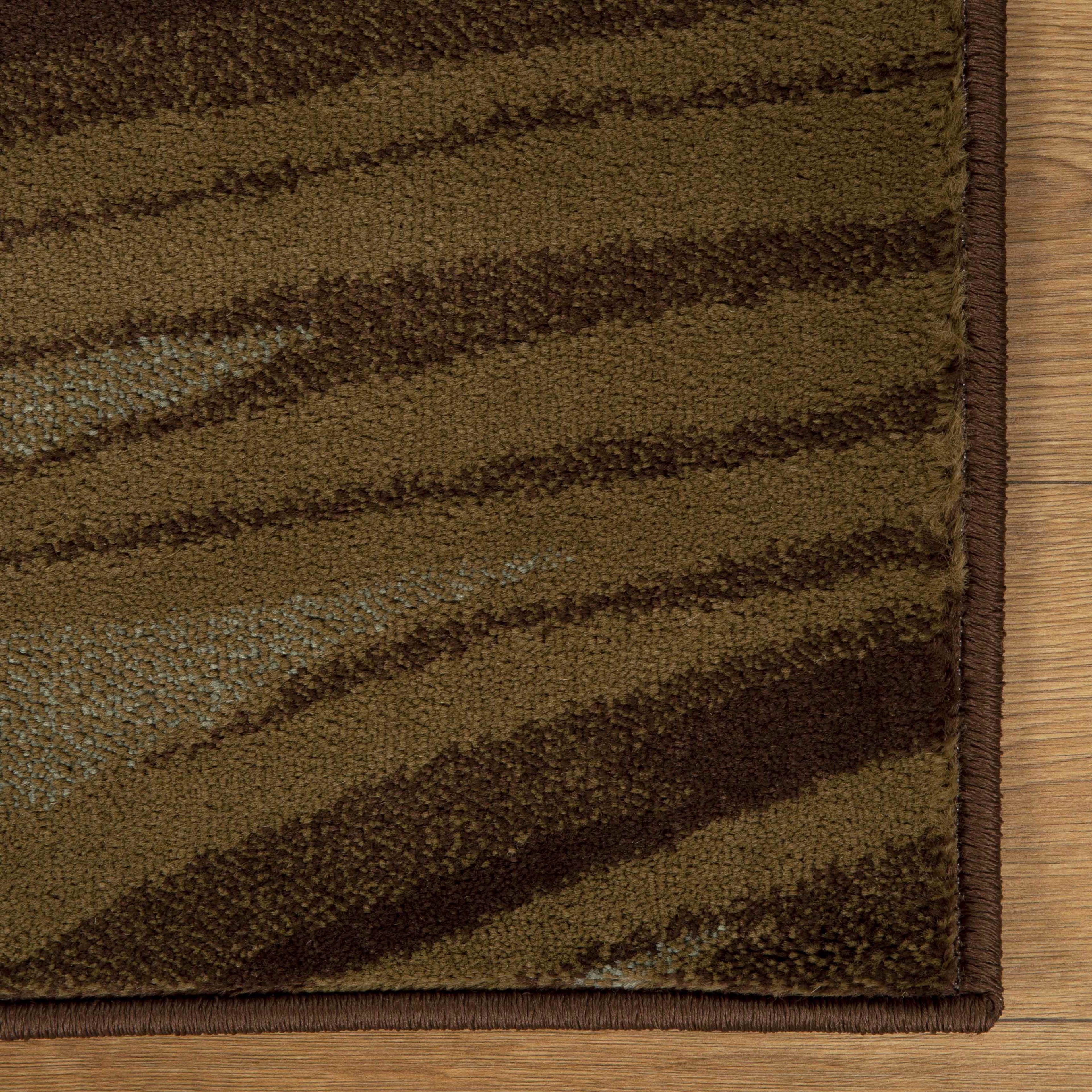 Superior Ondes Abstract Accent Indoor Area Rug, Taupe, 5' x 8'