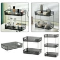 thumbnail image 2 of Hyasfey 1/2/3 Pcs Cosmetic Storage Rack Transparent Large Capacity Detachable Multi-Tier Great Load Bearing Bathroom Under Sink Organizer Kitchen Pantry Storage Box, 2 of 8