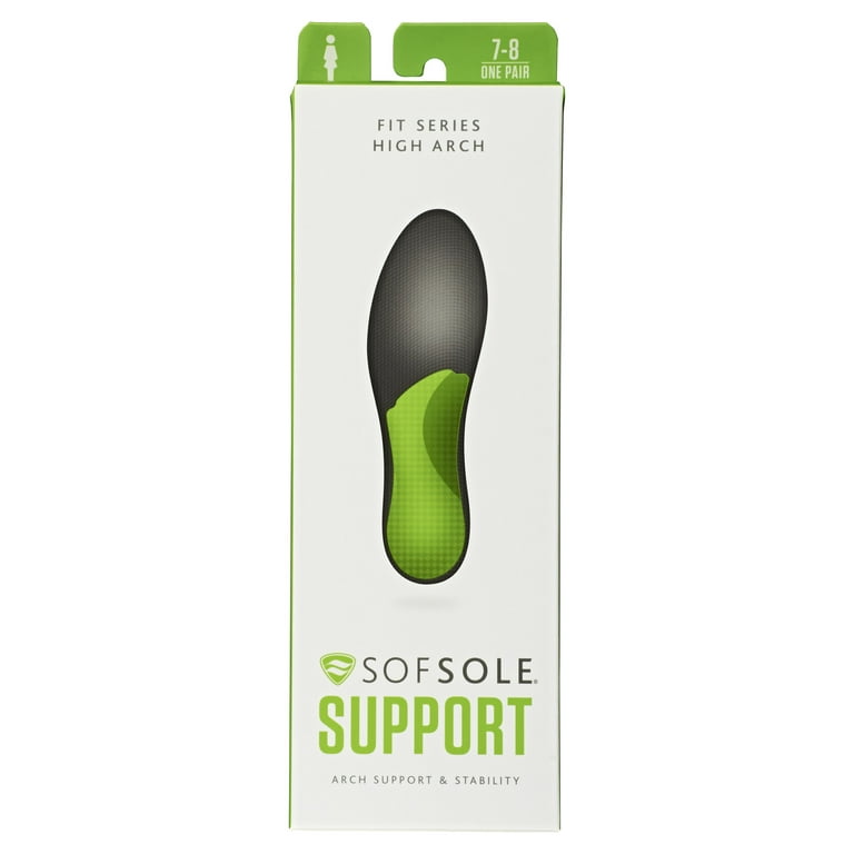 SofSole Sof Sole FIT Unisex Full Length Foam Shoe Insert Women s 7 8 Men s 5 6 High Arch Walmart