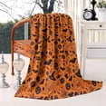 thumbnail image 2 of Halloween Icons Pattern Blanket,Comfortable Soft Lamb Wool Throw Blanket,All Season,Warm Lightweight Blankets for Sofa Bed Couch Living Room Chair,60"x80", 2 of 4