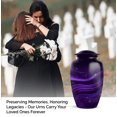 thumbnail image 2 of Purple Urns for Ashes Adult Male/Female - Cremation Burial Urns for Mom - Purple Theme Funeral Urn with Secure Lid - Blue Urn for Ashes Adult Male 6inch, Medium Size with Velvet Bag - 1pcs, 2 of 7