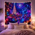 thumbnail image 2 of Luminous Cosmic Night With Vertical Tall Radiant Tree, Mystical Fantasy for Space Lovers, Galaxy Room Decor, Christmas Gift, Tapestry Wall Hanging for Bedroom and Dorm, 2 of 7