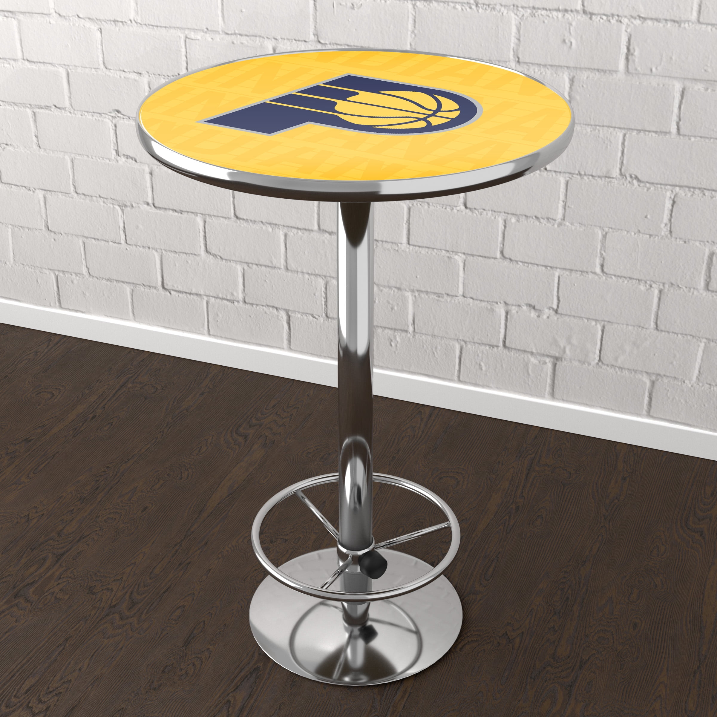 Indiana Pacers City Bar Table with Adjustable Footrest and Acrylic Top